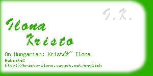 ilona kristo business card